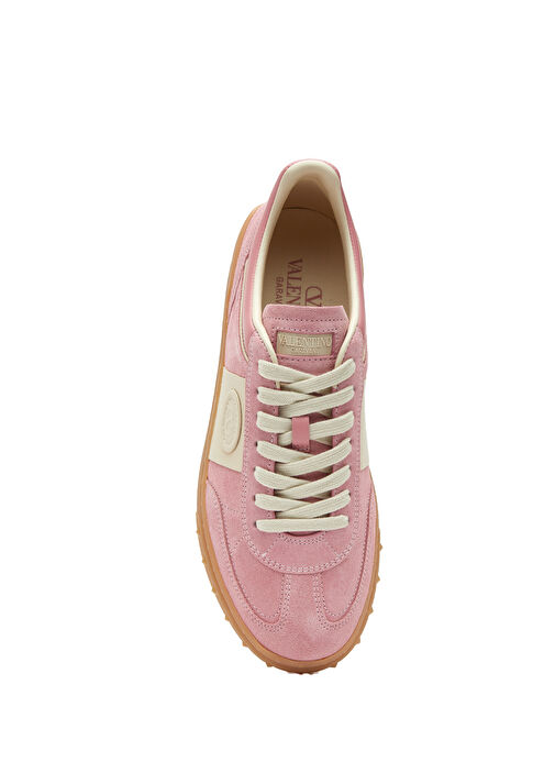 Pembe Kadın Deri Sneaker - Görsel 5