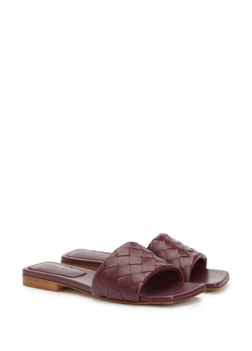 Parco Bordo Kadın Deri Terlik - Görsel 3