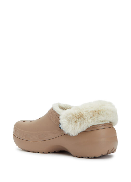 Classic Platform Açık Kahverengi Kadın Terlik - Görsel 4