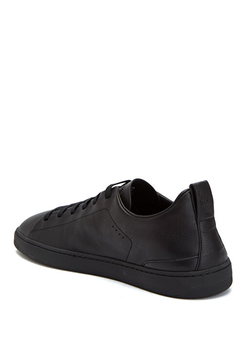 Siyah Erkek Deri Sneaker - Görsel 4