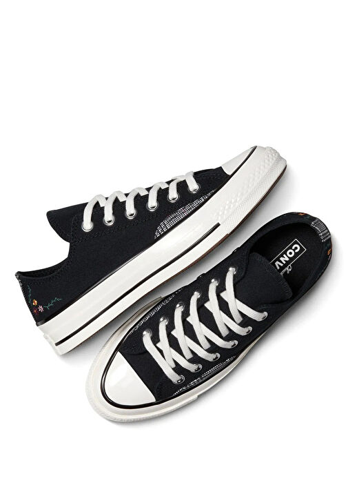 Chuck 70 Varsity Vines Siyah Kadın Sneaker - Görsel 5