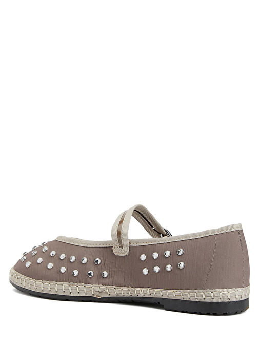 Mae Gri Kadın Taşlı Babet - Görsel 4