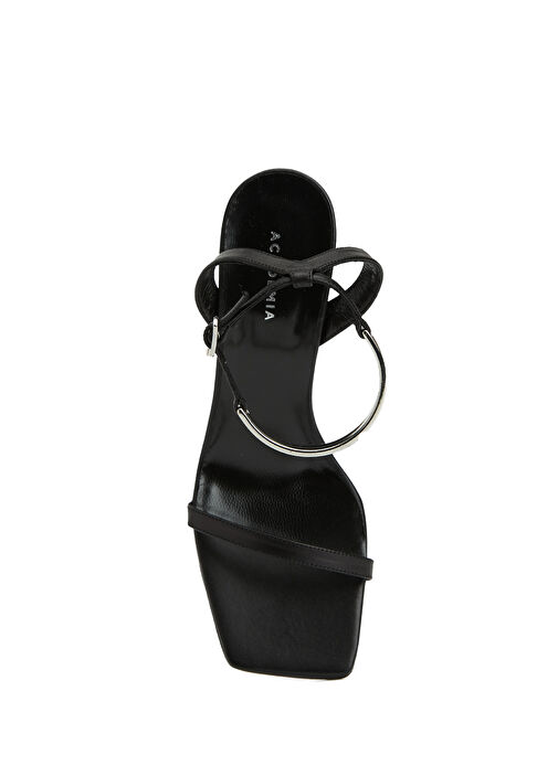 Siyah Kadın Deri Sandalet - Görsel 5