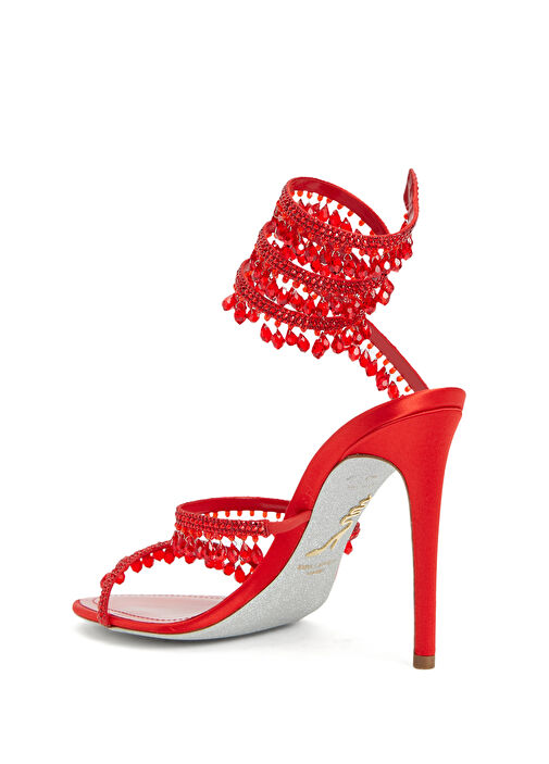 Kırmızı Kadın Sandalet - Görsel 4