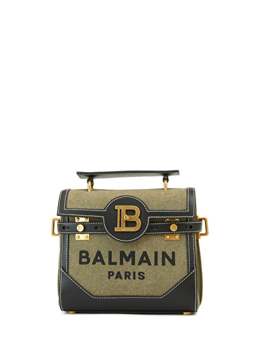 Balmain Haki Kadın B-Buzz 23 Haki Logo Detaylı Kadın Çanta 1678053