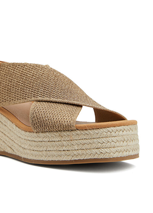 Kahverengi Kadın Hasır Espadril - Görsel 7