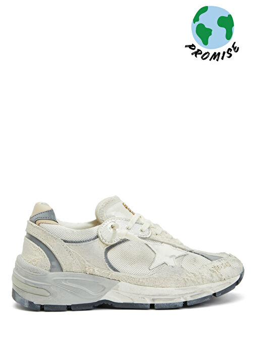 Dad Star Beyaz Silver Kadın Deri Sneaker - Görsel 2