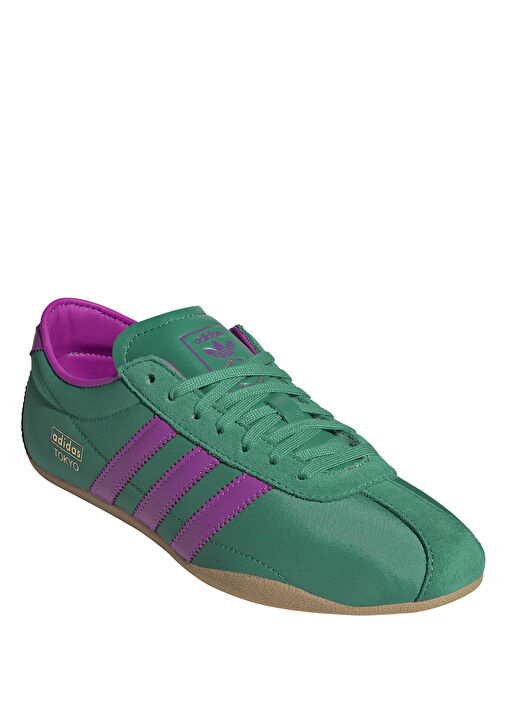 Tokyo W Yeşil Pembe Kadın Deri Sneaker - Görsel 3