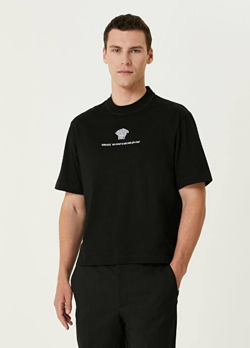 Versace Siyah Erkek Siyah Medusa Nak l T shirt 1509907 Beymen