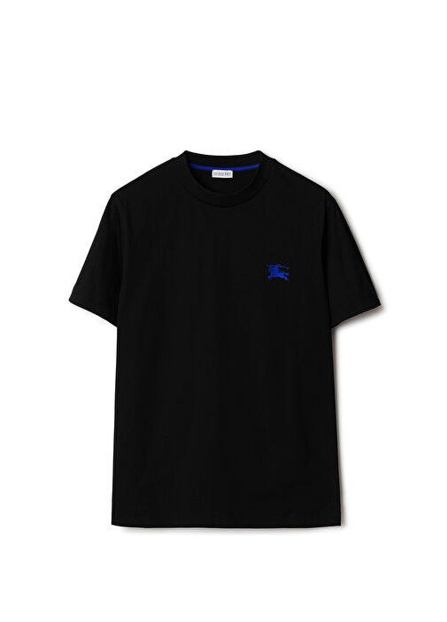 Burberry Siyah Erkek Pamuklu Siyah Kısa Kollu Erkek T-Shirt