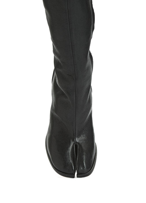 Tabi Koyu Bordo Kadın Deri Çizme - Görsel 5