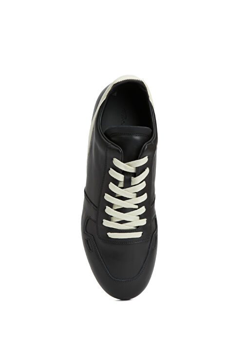 Siyah Erkek Deri Sneaker - Görsel 5