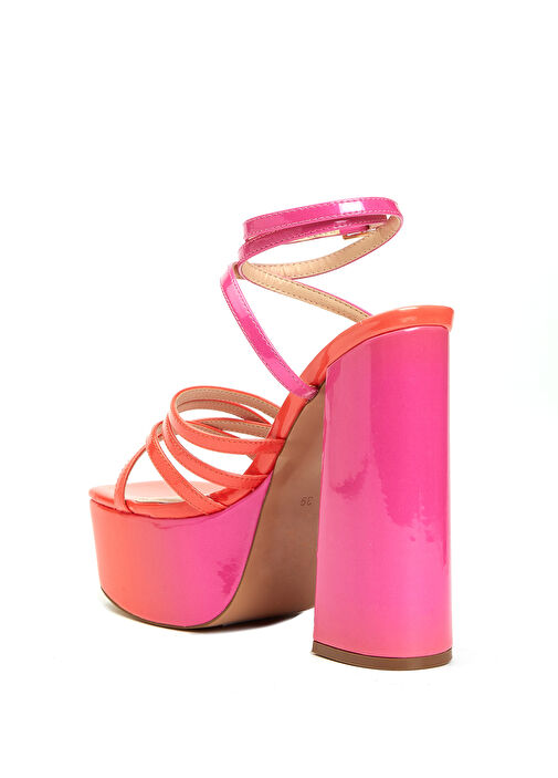 Colorblocked Kadın Deri Sandalet - Görsel 4