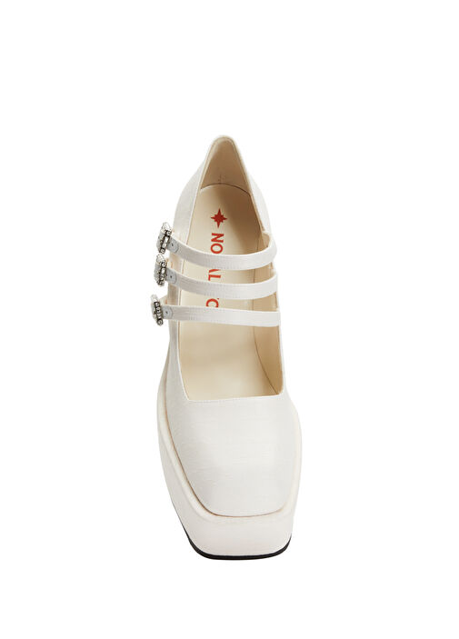 Beyaz Topuklu Ayakkabı - Görsel 5