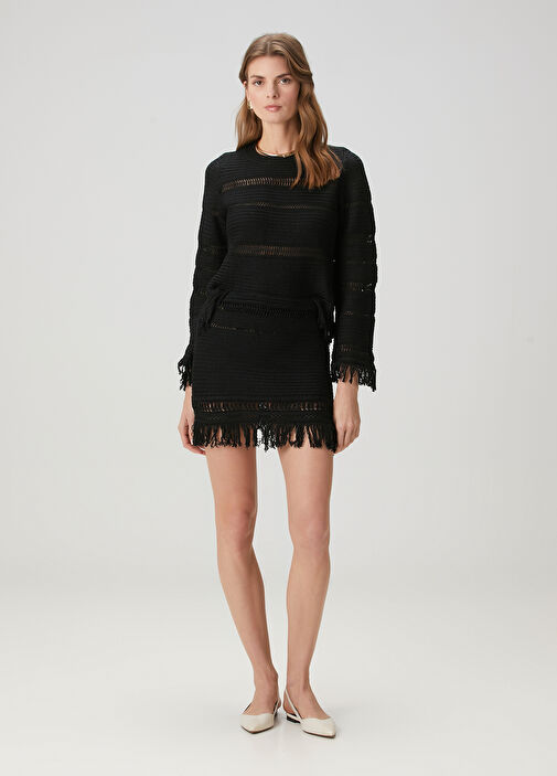 ミニスカート Isabel Marant Etoile Black Macrame Ardena Mini Skirt Isabel Marant Étoile Black Macramé Ardena Mini Skirt | ShopSimon