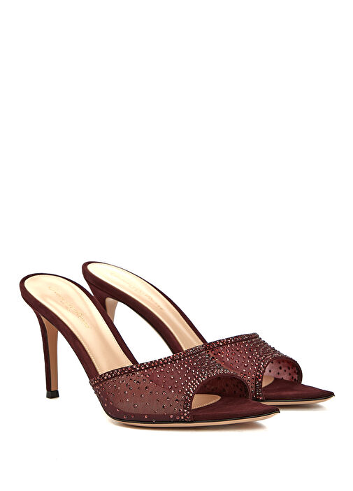 Koyu Kırmızı Kadın Terlik - Görsel 3