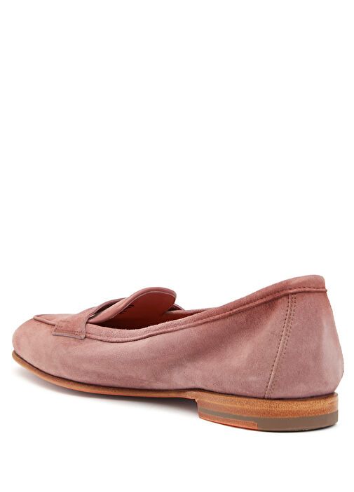 Pembe Kadın Deri Loafer - Görsel 4