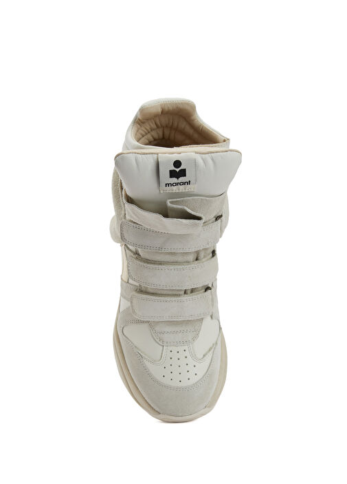 Beyaz Gizli Topuklu Kadın Deri Sneaker - Görsel 5