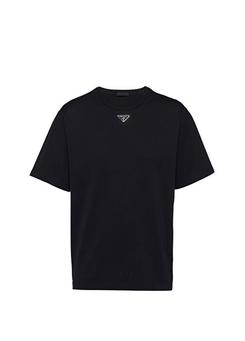 Black Prada Black Men Black Cotton Short Sleeve Men's T-shirt