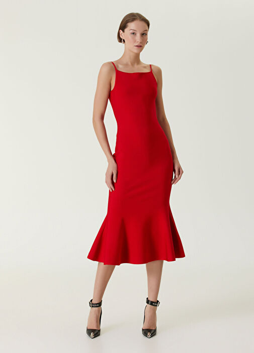 white christmas dresses ALEXANDER McQUEEN Midi Dress
