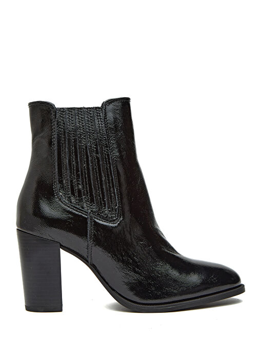 Siyah Lastikli Kadın Deri Bot - Görsel 2