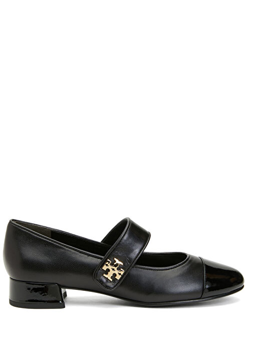 Siyah Deri Topuklu Ayakkabı - Görsel 2