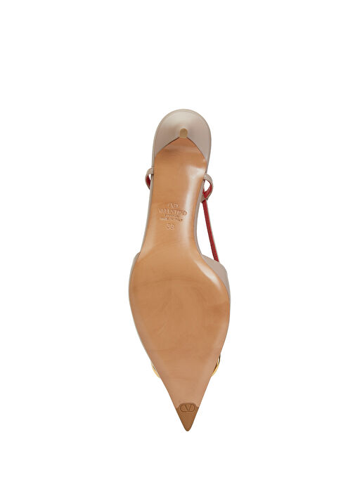 Pudra Deri Topuklu Ayakkabı - Görsel 6