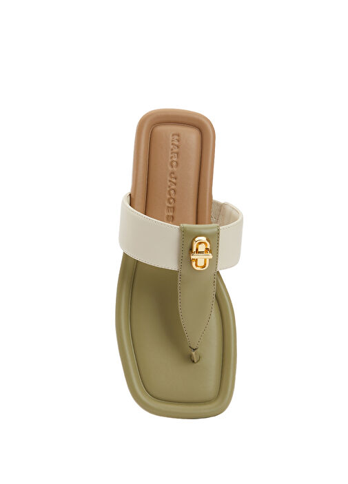 Haki Kadın Deri Terlik - Görsel 5