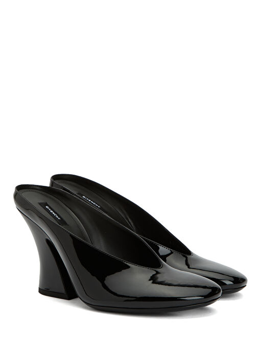 Sculpted Siyah Kadın Deri Terlik - Görsel 3