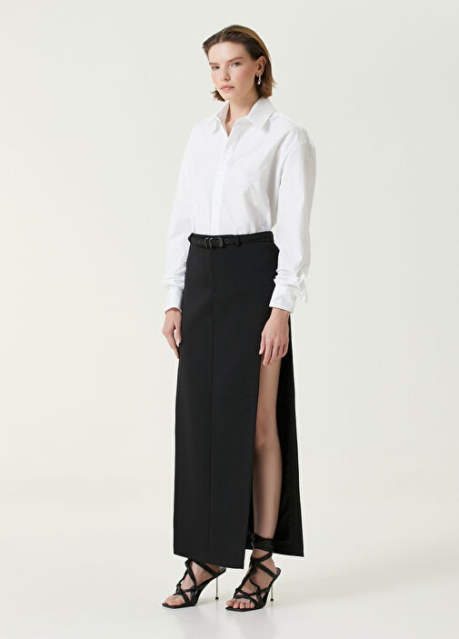 スカート SSHEENA 23FWGAMMA TF23005 BLACK Skirts Ssheena - Maxi Skirt With Black Belt