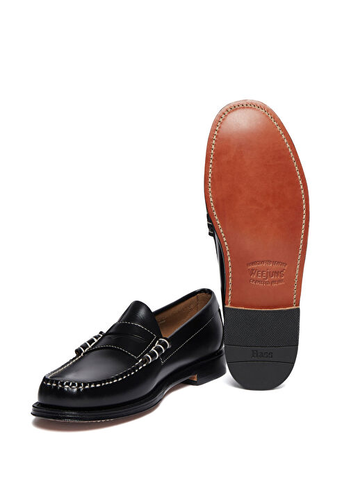 Siyah Erkek Deri Loafer - Görsel 6