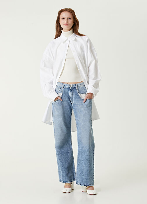 Maison Margiela Blue Wide Leg Jeans