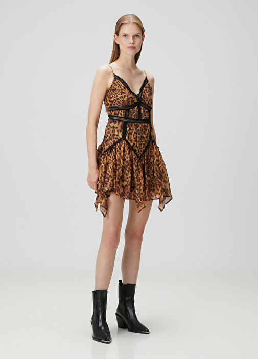 AllSaints - Zia Leopard Printed Mini Dress