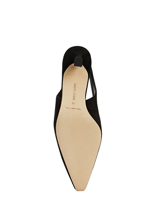 Siyah Süet Topuklu Ayakkabı - Görsel 6