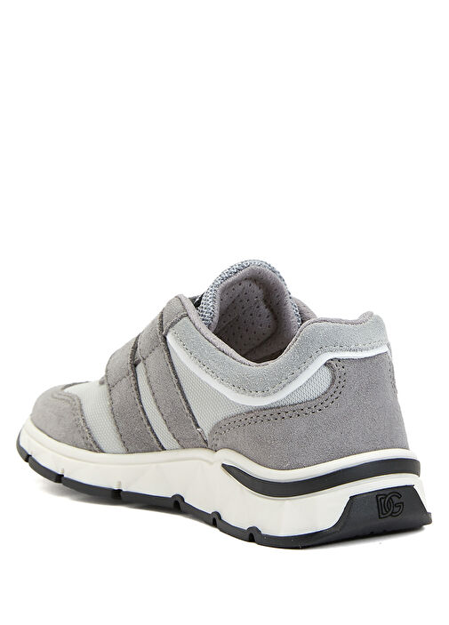 Gri Erkek Çocuk Deri Sneaker - Görsel 4