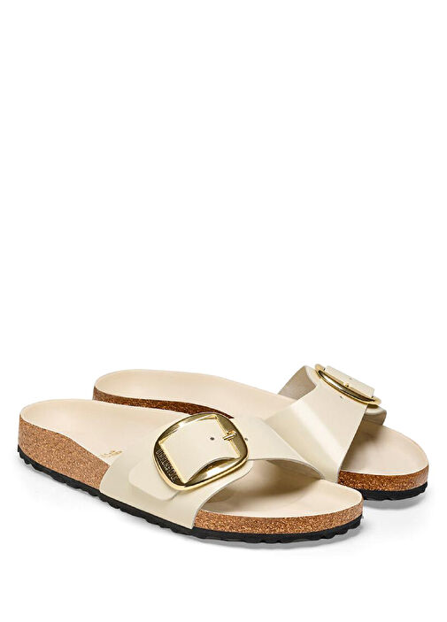 Madrid Ekru Kadın Deri Terlik - Görsel 5