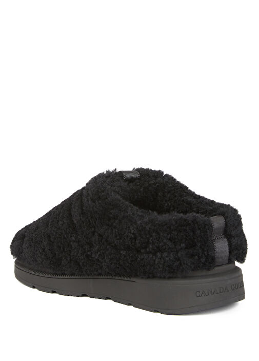 Porteau Siyah Kadın Yün Terlik - Görsel 4