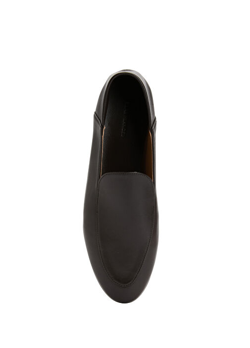 Gio Koyu Kahverengi Kadın Deri Loafer - Görsel 5