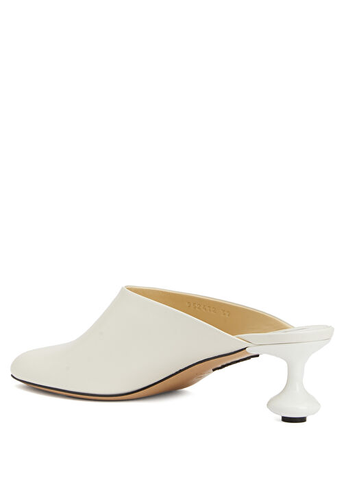 Toy Beyaz Kadın Deri Terlik - Görsel 4