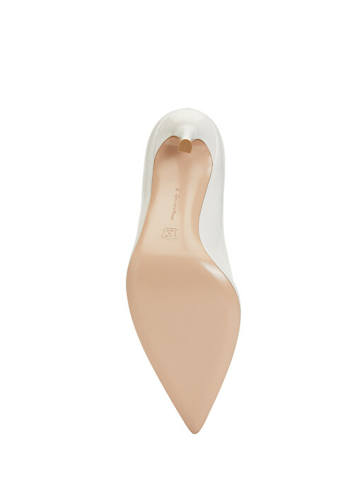 Ekru Deri Stiletto - Görsel 6