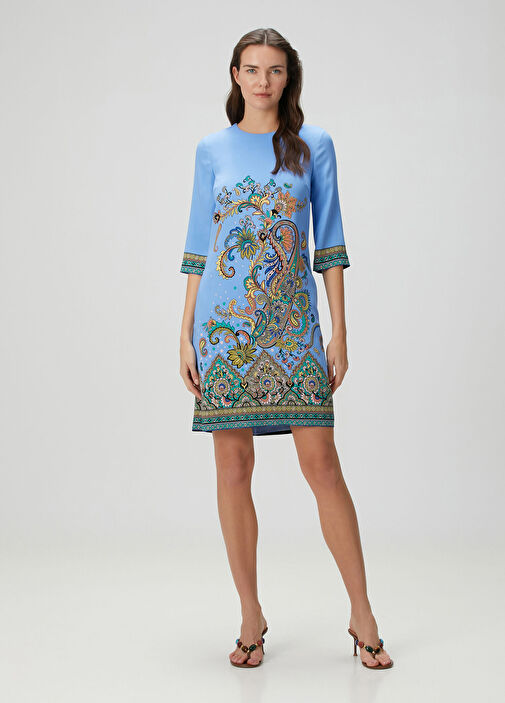 dolce and gabbana blue lace dress Dolce & Gabbana Light Blue Lace Dress main image 0