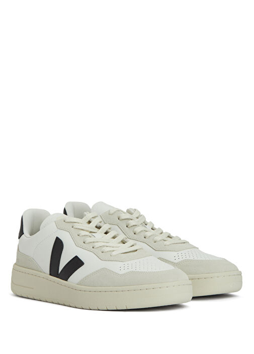 V-90 O.T. Siyah Beyaz Erkek Deri Sneaker - Görsel 3
