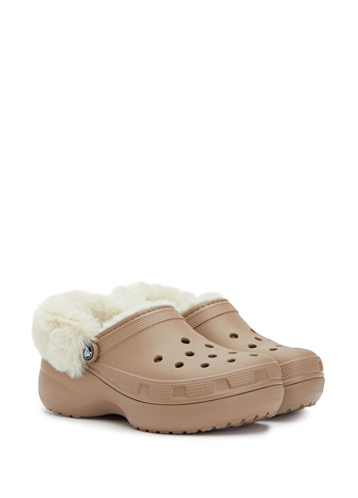 Classic Platform Açık Kahverengi Kadın Terlik - Görsel 3