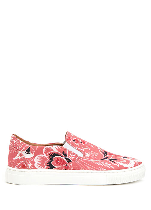 Pembe Çiçek Desenli Unisex Çocuk Sneaker - Görsel 2