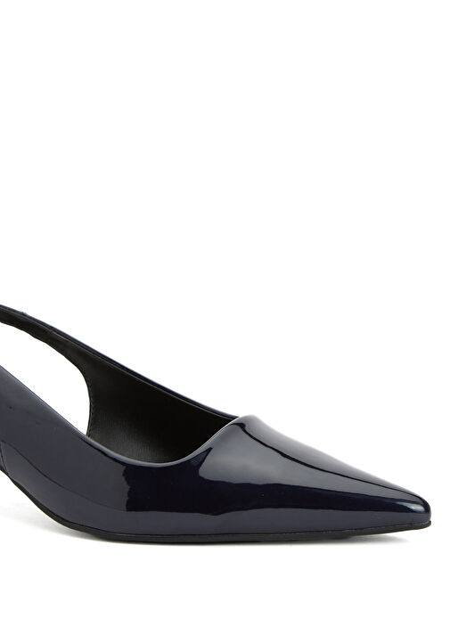 Lacivert Bantlı Topuklu Ayakkabı - Görsel 7