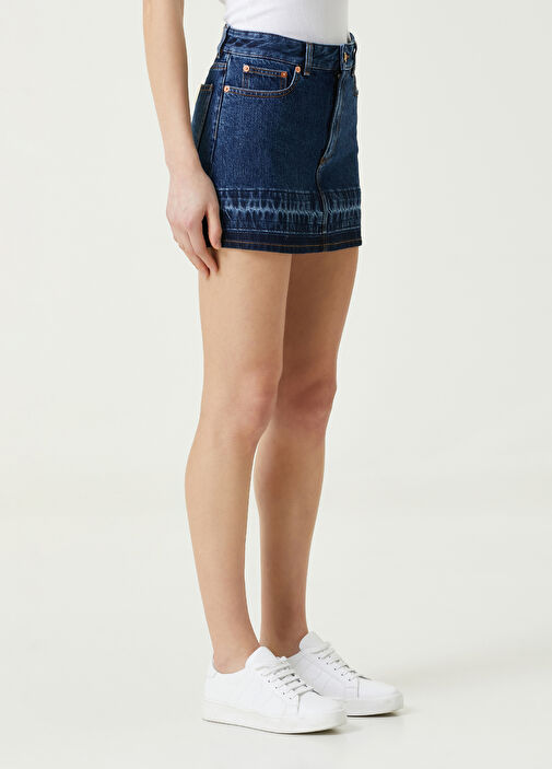 Valentino - Blue Mini Denim Skirt