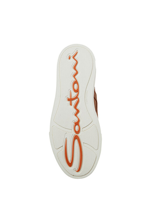 Santoni Santoni Kahverengi Dokulu Erkek Deri Sneaker | Beymen Kahverengi - 6. görsel
