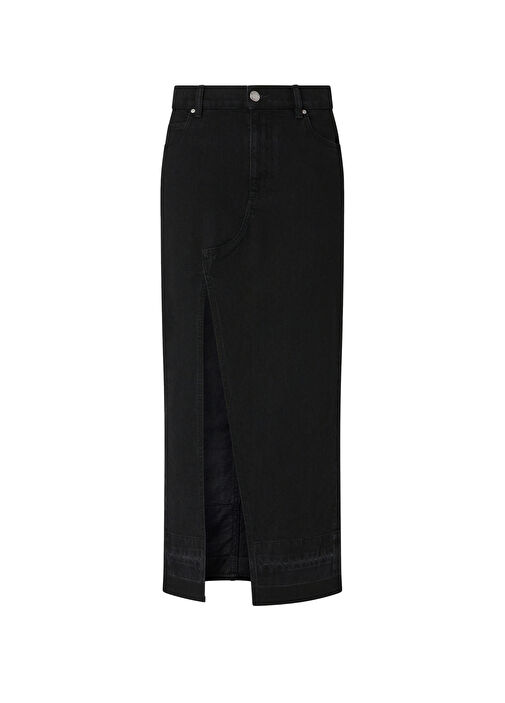 スカート PINKO 'Il Cairo' skirt Pinko - Il Cairo Long Black Denim Skirt with Slit