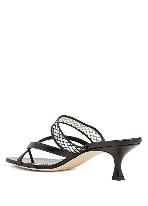 Sulna Siyah Kadın Deri Terlik - Görsel 4