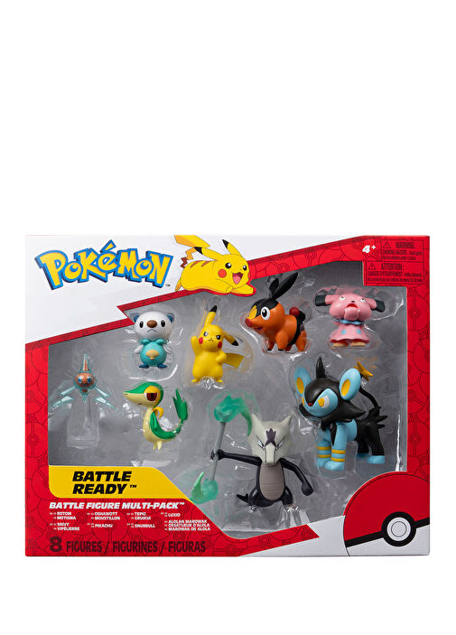 Pokémon - Battle 8'li Figür Oyuncak Seti PKW3615 - Çok Renkli